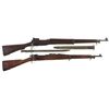 Image 1 : Two U.S. Bolt Action Rifles -A) Remington Model 1917 Rifle with Bayonet