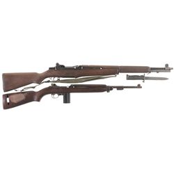 Two U.S. Semi-Automatic Longarms -A) Springfield M1 Garand Rifle with Bayonet