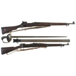 Collector's Lot of Two Bolt Action Military Rifles and a Sword -A) British ERA Pattern 14 Rifle