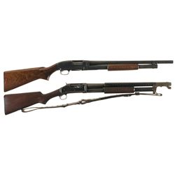 Two U.S. Marked Winchester Slide Action Shotguns -A) Winchester Model 12 Shotgun