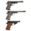 Image 2 : Three Star Semi-Automatic Pistols -A) Star Model FR Sport with Barrel Weight and Box