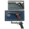 Image 1 : Three Semi-Automatic Pistols -A) Ruger MK II Target Government Model Pistol with Factory Case