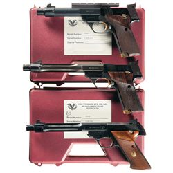 Three High Standard Semi-Automatic Pistols -A) High Standard Series 106 Olympic Pistol with Case