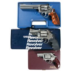Three Smith & Wesson Double Action Revolvers -A) Smith & Wesson Model 648 Revolver with Case