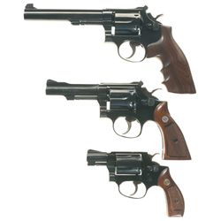 Collector's Lot of Three Smith & Wesson Double Action Revolvers - A) Smith & Wesson Model 14-3 Revol
