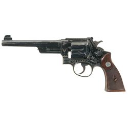 Engraved Pre-World War II Smith & Wesson .38/44 Outdoorsman Double Action Revolver with Factory Lett
