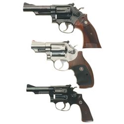 Collector's Lot of Three Smith & Wesson Double Action Revolvers -A) Smith & Wesson Model 19-4 Revolv