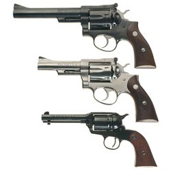 Collector's Lot of Three Ruger Revolvers -A) Ruger Security Six Double Action Revolver