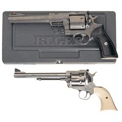 Collector's Lot of Two Ruger Revolvers -A) Ruger Super Blackhawk Double Action Revolver with Case