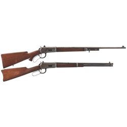 Two Winchester Lever Action Long Guns -A) Winchester Model 55 Rifle