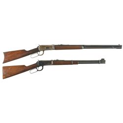 Two Winchester Model 94 Lever Action Long Guns -A) Special Order Winchester Model 1894 Takedown Rifl