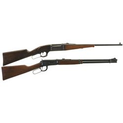 Two Lever Action Carbines -A) Savage Arms Model 1899-H Takedown Carbine