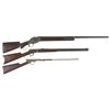 Image 1 : Two Long Guns and One Air Rifle -A) Winchester Model 1887 Lever Action Shotgun