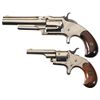 Image 1 : Two Spur Trigger Revolvers -A) Smith & Wesson No. 1 1/2 2nd Issue Revolver