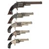 Image 2 : Collector's Lot of Five Antique Smith & Wesson Revolvers with Factory Letters -A) Smith & Wesson Mod