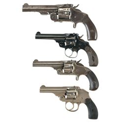 Four Revolvers -A) Smith & Wesson Baby Russian Revolver with Factory Letter