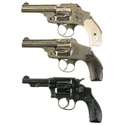 Collector's Lot of Three Double Action Smith & Wesson Revolvers -A) Engraved Smith & Wesson 38 Safet