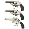 Image 1 : Three Smith & Wesson Double Action Revolvers -A) Smith & Wesson 32 Safety Hammerless 1st Model Revol