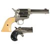 Image 2 : Collector's Lot of Two Antique Handguns -A) Engraved Colt Single Action Army Revolver