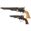 Image 2 : Two Percussion Revolvers -A) Colt Model 1860 Army Revolver with Ivory Grips and Holster
