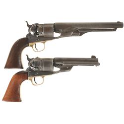 Collector's Lot of Two Colt Model 1860 Army Revolvers -A) U.S. Inspected Colt Model 1860 Army Percus
