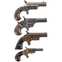 Four American Derringer Pistols -A) Colt Number 3 Derringer