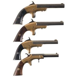 Four Antique Single Shot Handguns -A) Merwin & Bray Derringer