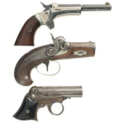 Three Pistols -A) Stevens No. 41 Pocket Pistol