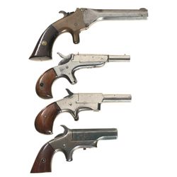 Collector's Lot of Four Single Shot Derringers -A) T.J. Stafford Single Shot Pocket Pistol