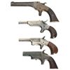 Image 2 : Collector's Lot of Four Single Shot Derringers -A) T.J. Stafford Single Shot Pocket Pistol