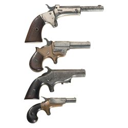 Collector's Lot of Four Derringer Pistols -A) Stevens Model 41 Pocket Pistol