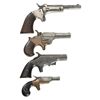 Image 1 : Collector's Lot of Four Derringer Pistols -A) Stevens Model 41 Pocket Pistol