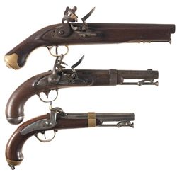 Three Black Powder Pistols -A) "Tower" Replica Flintlock Pistol