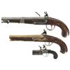 Image 2 : Three Antique Pistols -A) Unmarked Flintlock Pistol