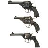 Image 1 : Three British Double Action Revolvers -A) Webley Mark VI Revolver