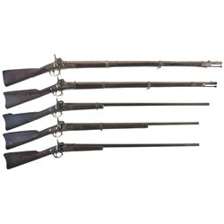 Five Percussion Long Guns -A) 1855 Maynard Primer Pattern Musket