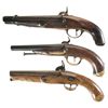 Image 2 : Three Percussion Conversion Single Shot Pistols -A) Unmarked Bavarian Pistol