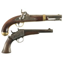 Collector's Lot of Two U.S. Antique Pistols -A) Aston Contract Model 1842 Percussion Pistol