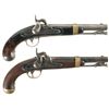 Image 1 : Two U.S. Martial Pistols -A) 1837 Dated Johnson Model 1836 Percussion Conversion Pistol