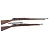 Image 1 : Collector's Lot of Two U.S. Bolt Action Rifles -A) Springfield Model 1898 Krag Rifle with Bayonet