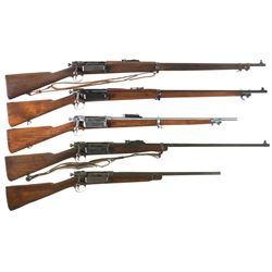 Five U.S. Springfield Krag Bolt Action Rifles -A) Model 1898 Krag Rifle