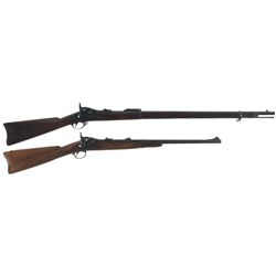 Two U.S. Trapdoor Long Arms -A) Springfield Model 1884 Rifle