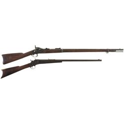 Two Rifles -A) U.S. Springfield Armory Model 1873 Trapdoor Rifle