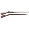 Image 1 : Two Antique Rifles -A) U.S. Springfield Model 1868 Trapdoor Rifle