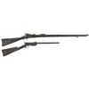 Image 1 : Two Antique Long Guns -A) Springfield Model 1888 Ramrod Bayonet Trapdoor Rifle
