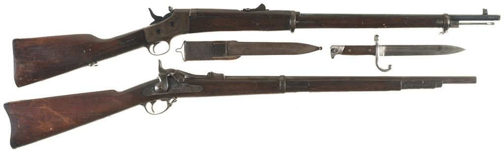 Two Rifles -A) Remington Model 1901 Rolling Block Military Rifle with ...