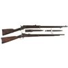 Image 1 : Two Rifles -A) Remington Model 1901 Rolling Block Military Rifle with Bayonet