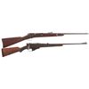 Image 1 : Collector's Lot of Two Early Bolt Action Long Guns -A) Winchester Hotchkiss First Model Saddle Ring 