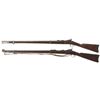 Image 2 : Two U.S. Trapdoor Rifles -A) U.S. Springfield Model 1870 Trapdoor Rifle with Bayonet