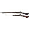 Image 2 : Two U.S. Springfield Trapdoors -A) U.S. Springfield Model 1884 Trapdoor Rifle with Bayonet